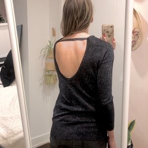DYNAMITE open back sparkling sweater